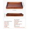 Acacia Wood Serving Tray with Metal Handles 17x12" Rustic Dark Walnut Kitchen & Coffee Table Organizer